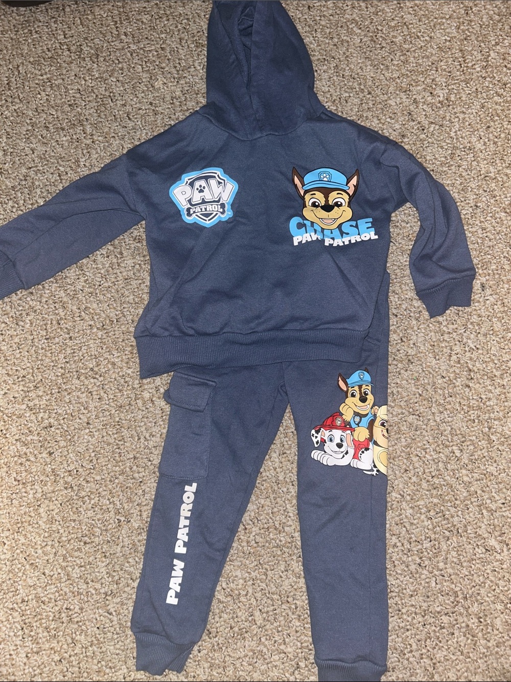 Paw Patrol Navy Blue Hoodie and Jogger Set with Character Prints